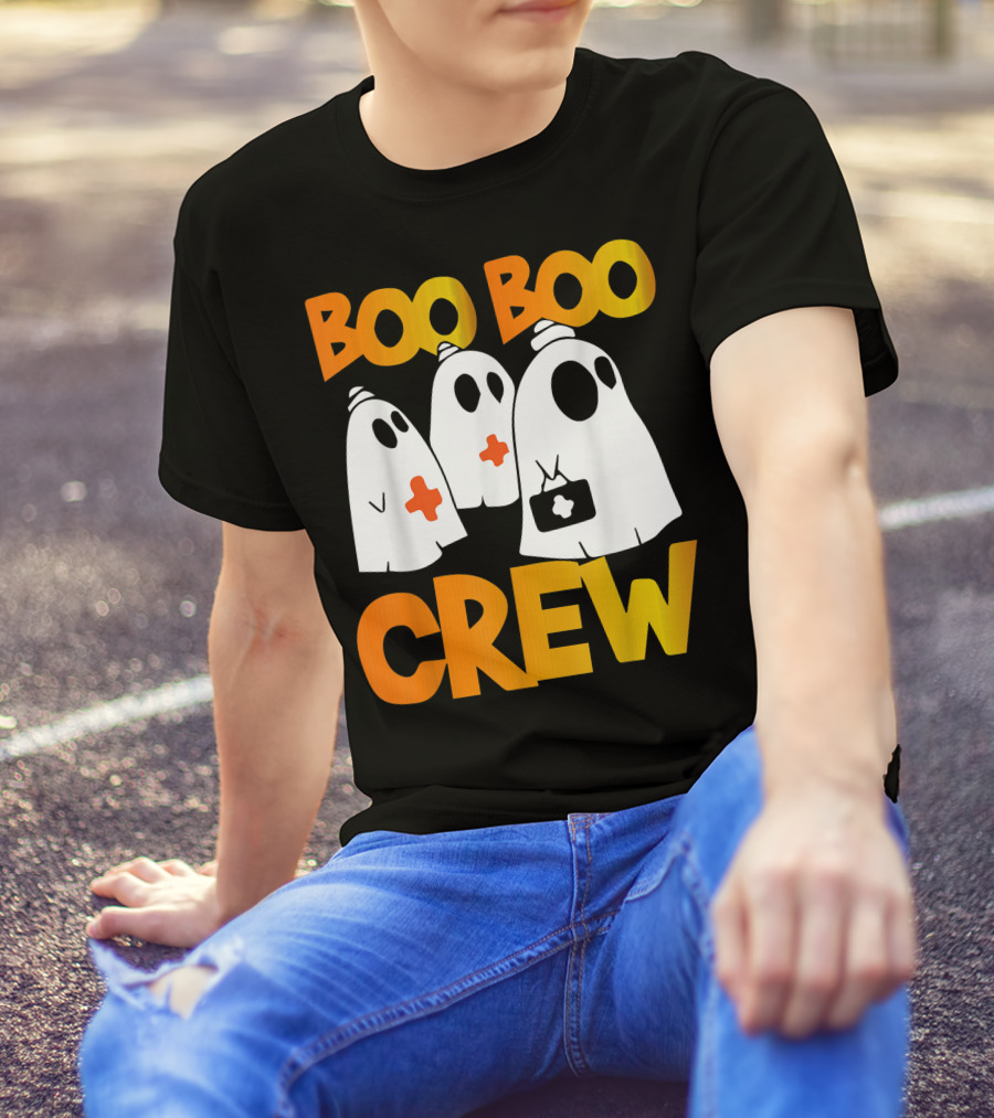 Boo Boo Crew Nurse Ghost Halloween T-Shirt