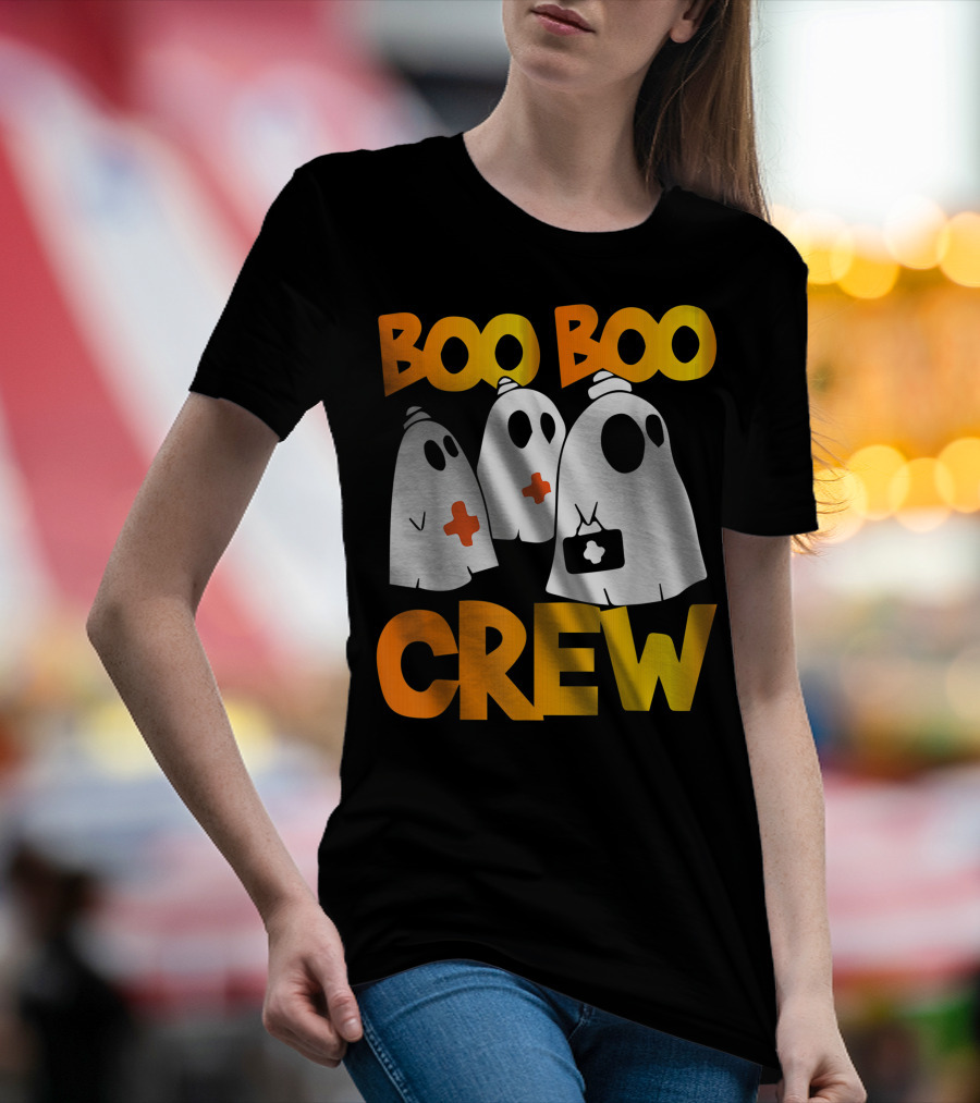 Boo Boo Crew Nurse Ghost Halloween T-Shirt