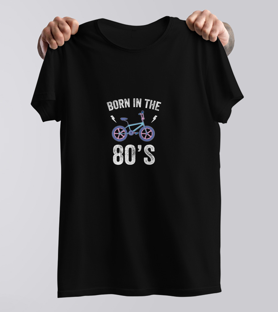 Born In The 80's Retro Bicycle 1980s Nostalgia Bike T-Shirt
