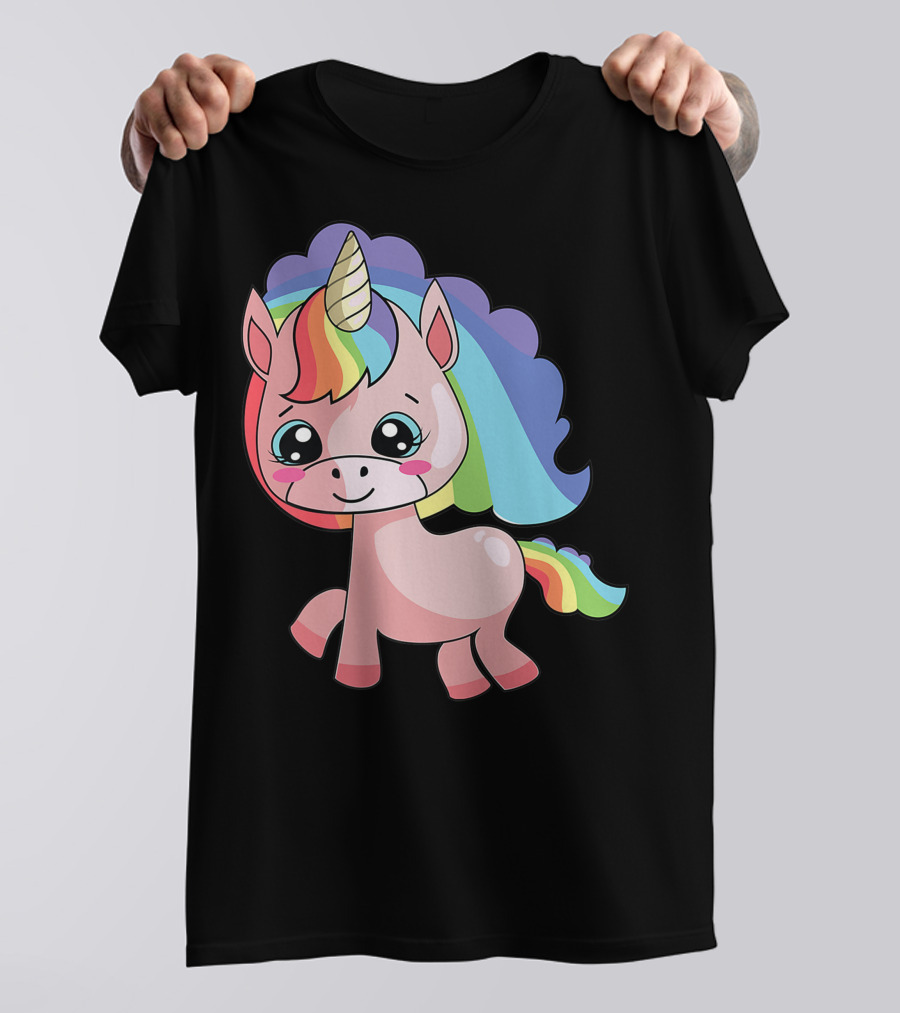 Cute Rainbow Unicorn For Unicorn Lover T-Shirt