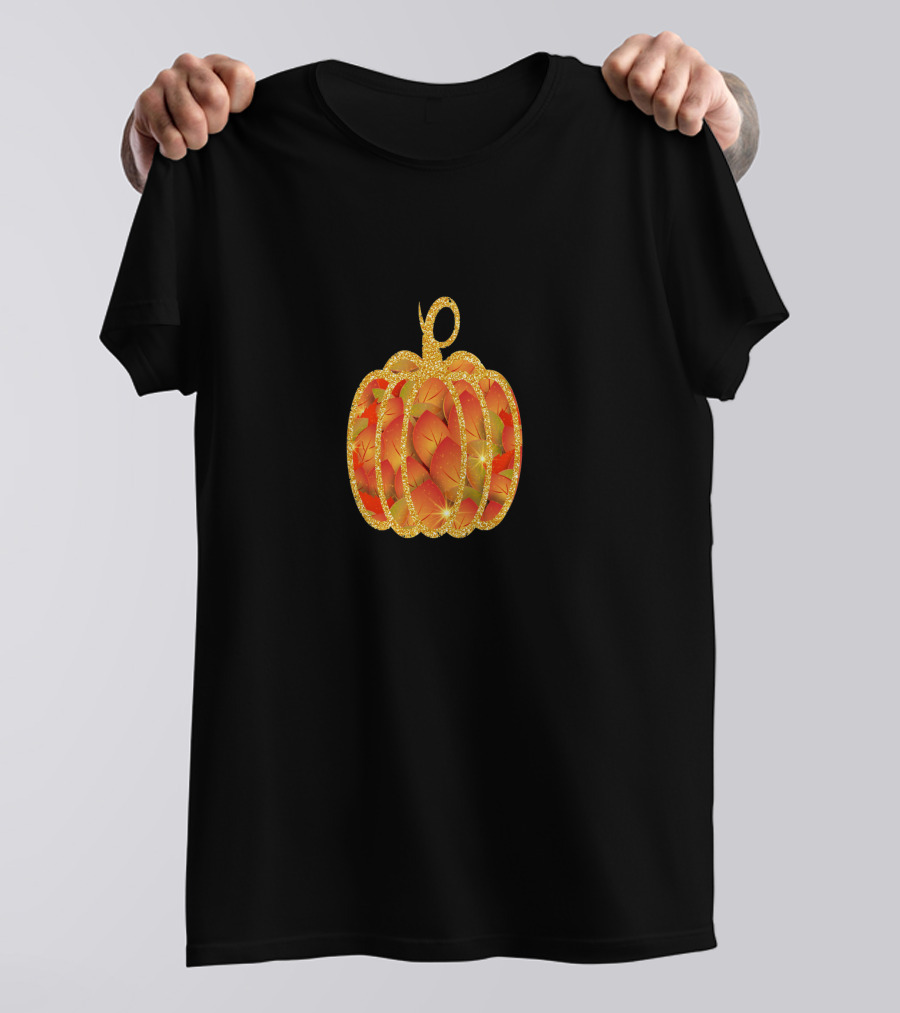 Amazing Fall Pumpkin Halloween Thanksgiving Best Autumn Leaves Glow T-Shirt