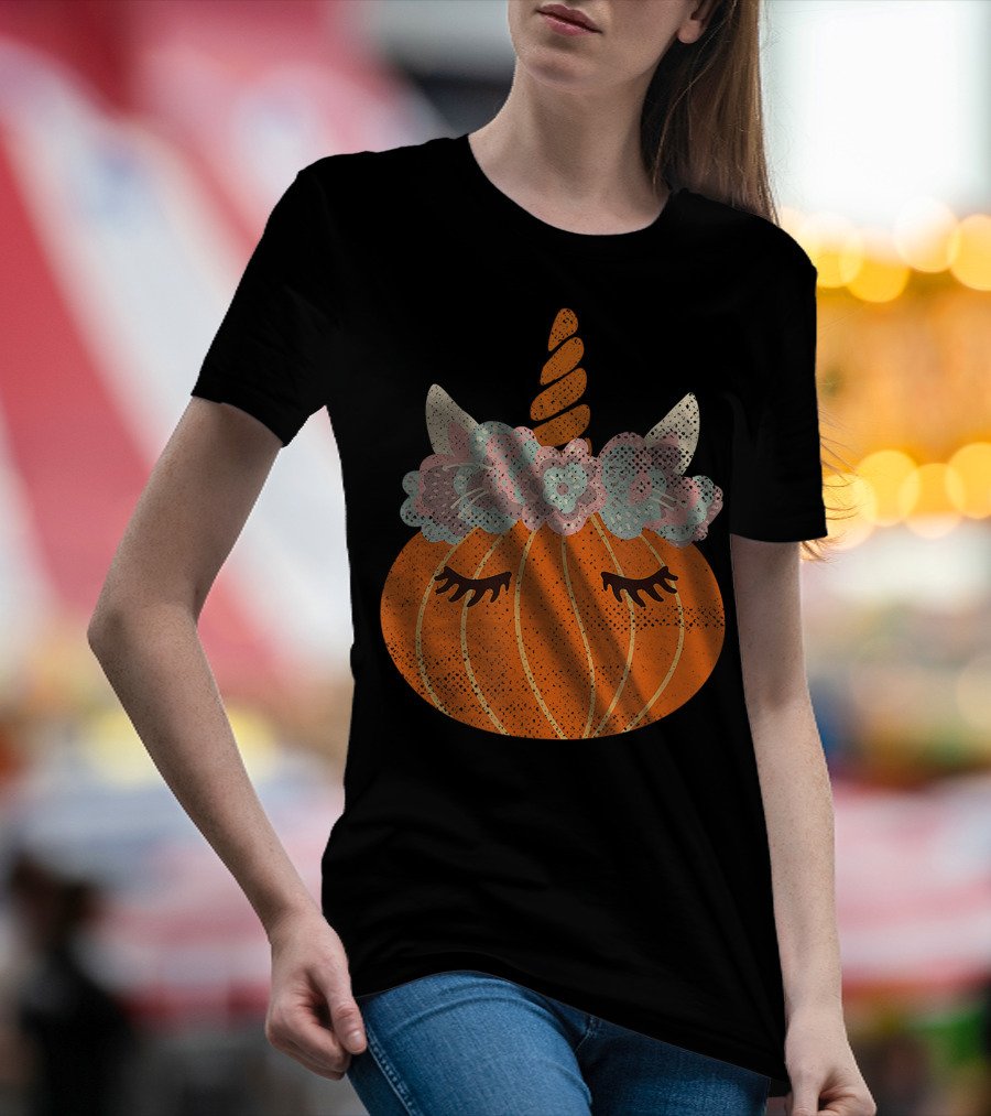 Halloween Cute Pumpkin Unicorn Costume Best T-Shirt