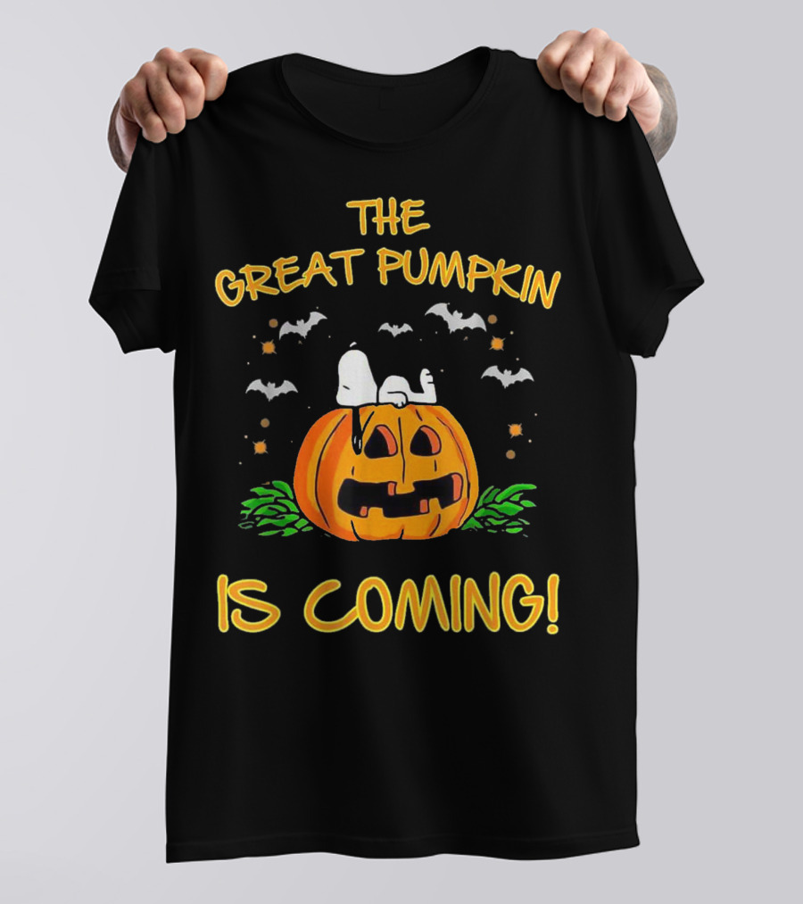 The Great Pumpkin Is Coming Peanuts Snoopy Halloween T-Shirt