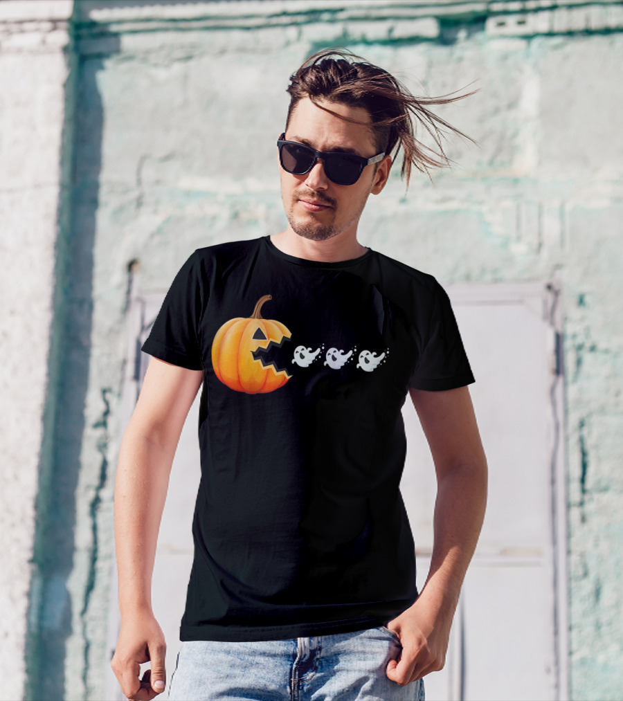 Funny Pumpkin Eating Ghosts Halloween Best T-Shirt