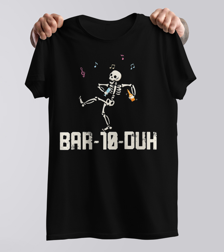 Women Bar 10 Duh Funny Cool Skeleton Bartender Music T-Shirt