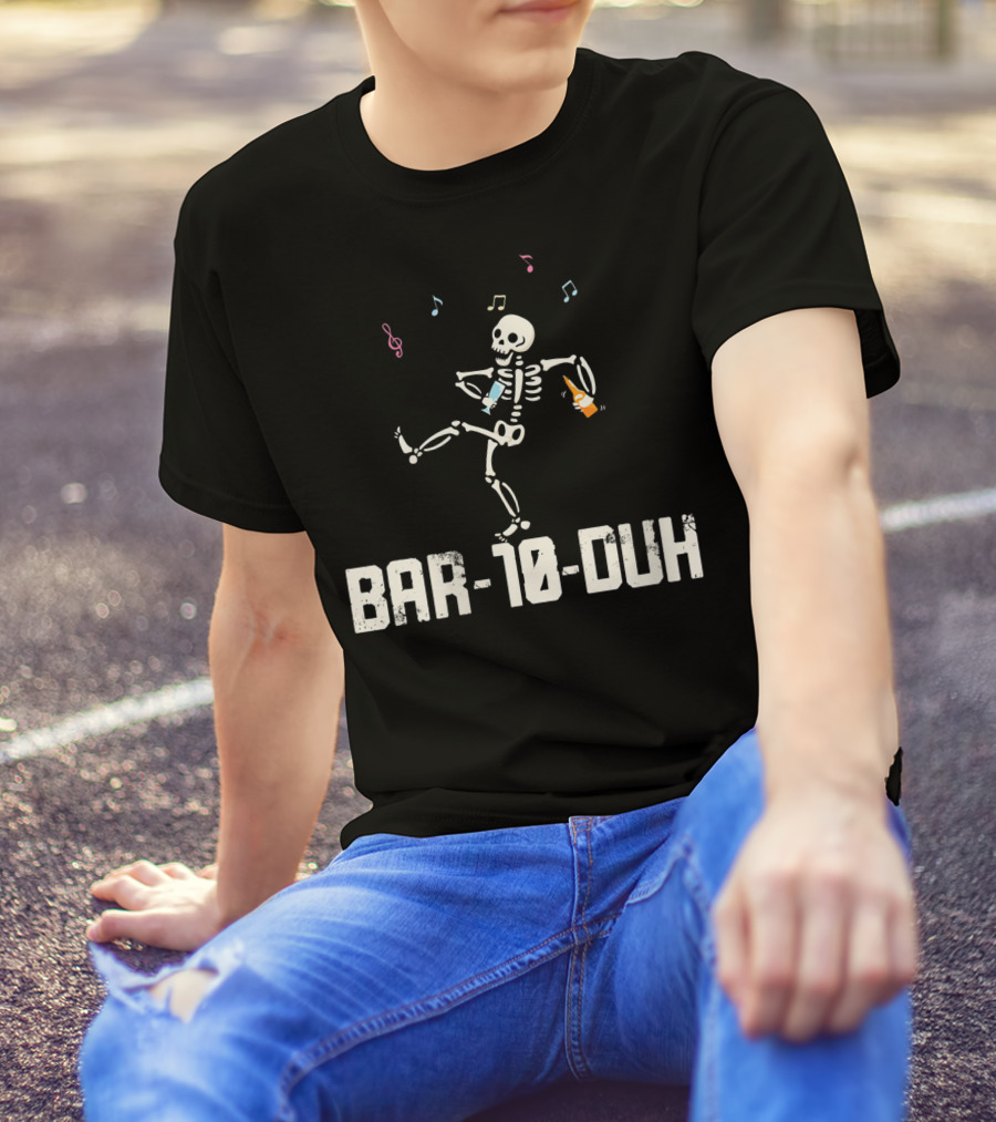 Women Bar 10 Duh Funny Cool Skeleton Bartender Music T-Shirt