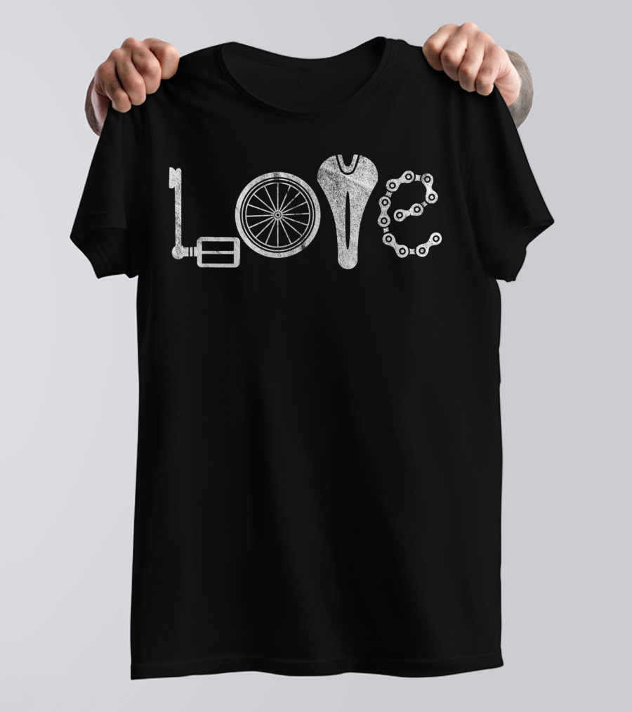 Love Cycling Biking Bicycle Rider Bike Riding Elements T-Shirt