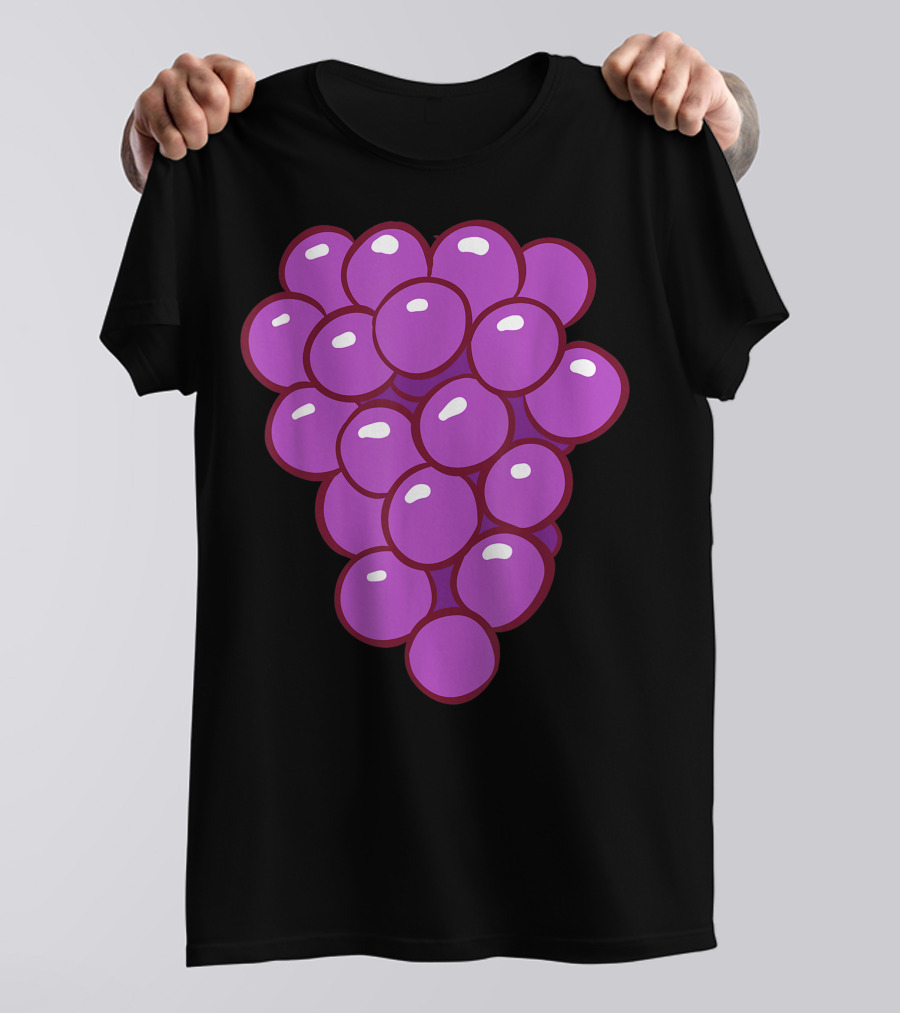 Funny Halloween Purple Grape Cluster T-Shirt
