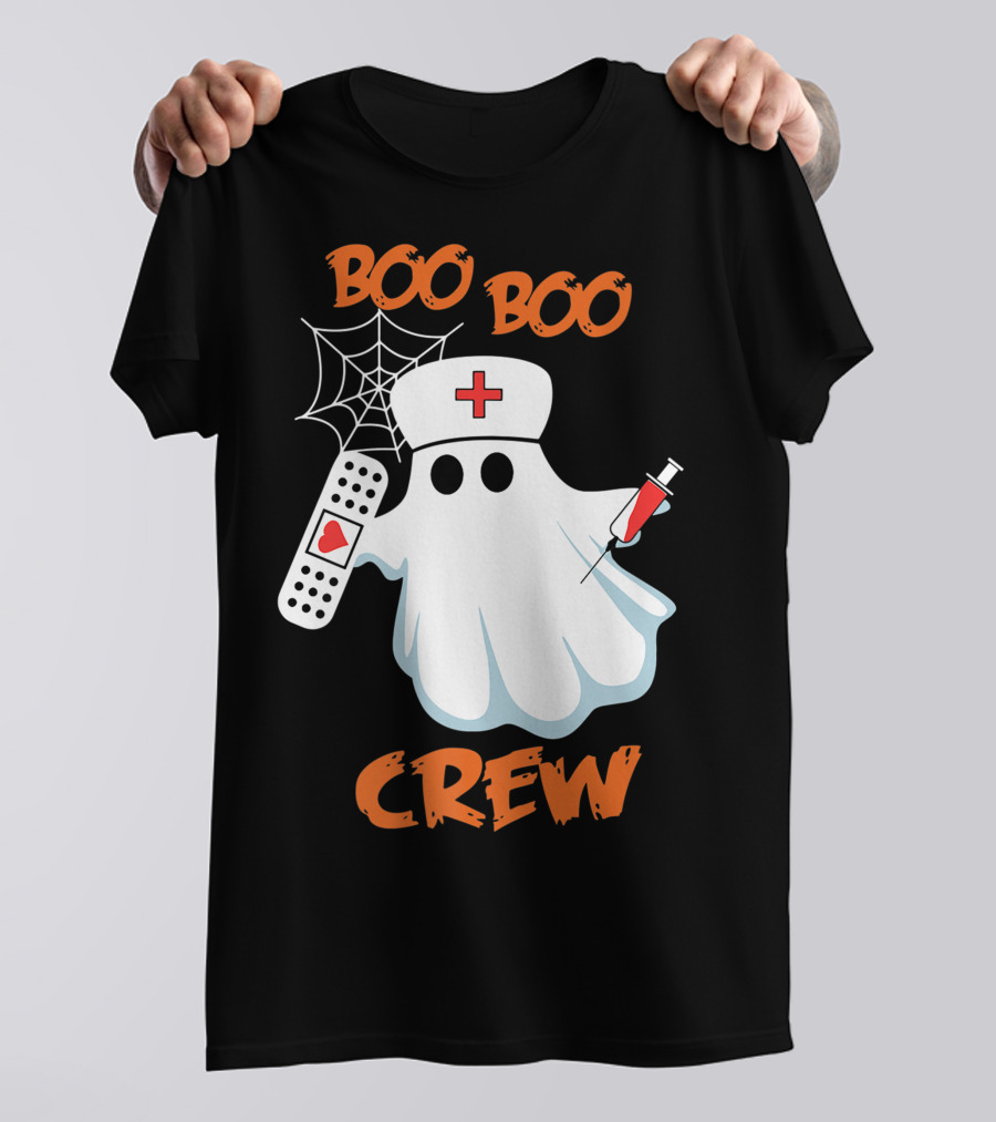 Boo Boo Crew Funny Halloween Nurse RN Medical EMS Staff T-Shirt
