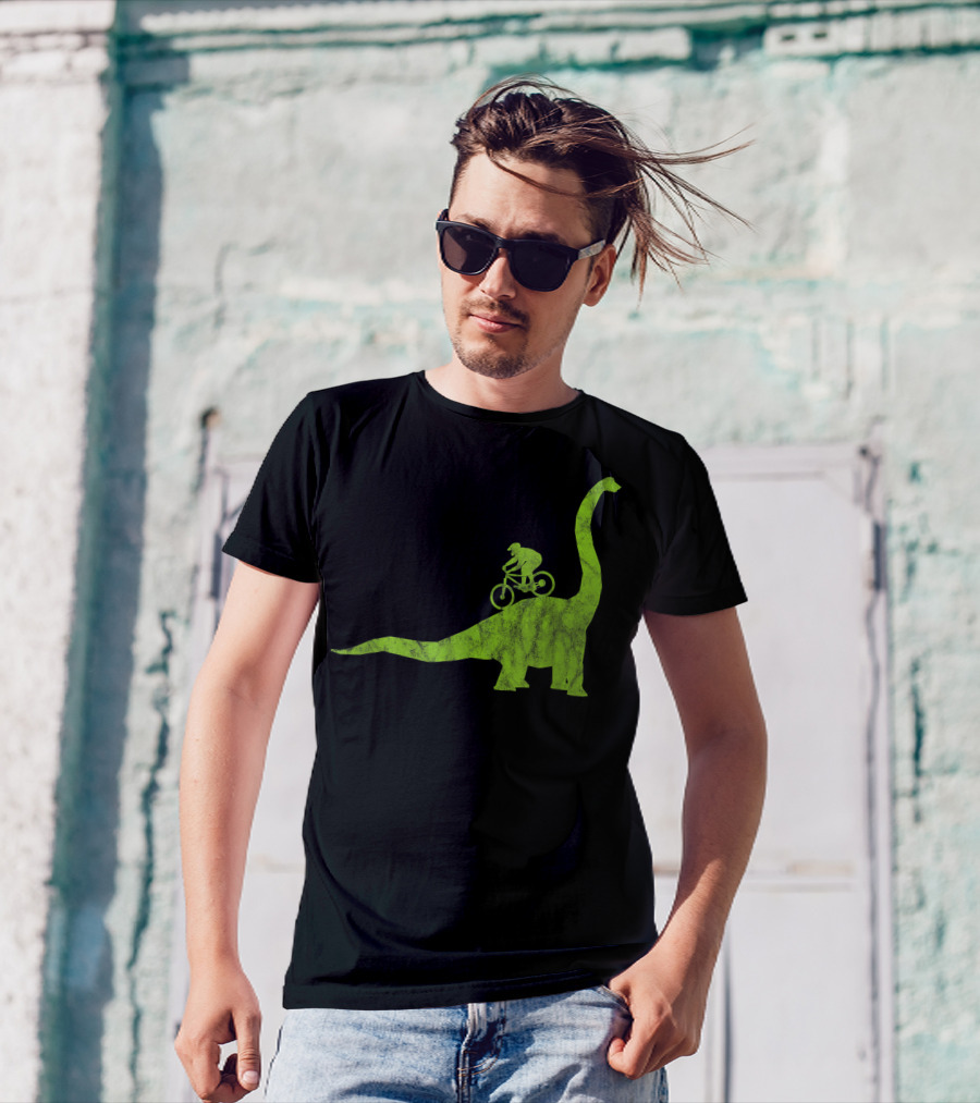 Mountain Bike MTB Dinosaur Funny Cycling Bicycle Rider Adventure T-Shirt