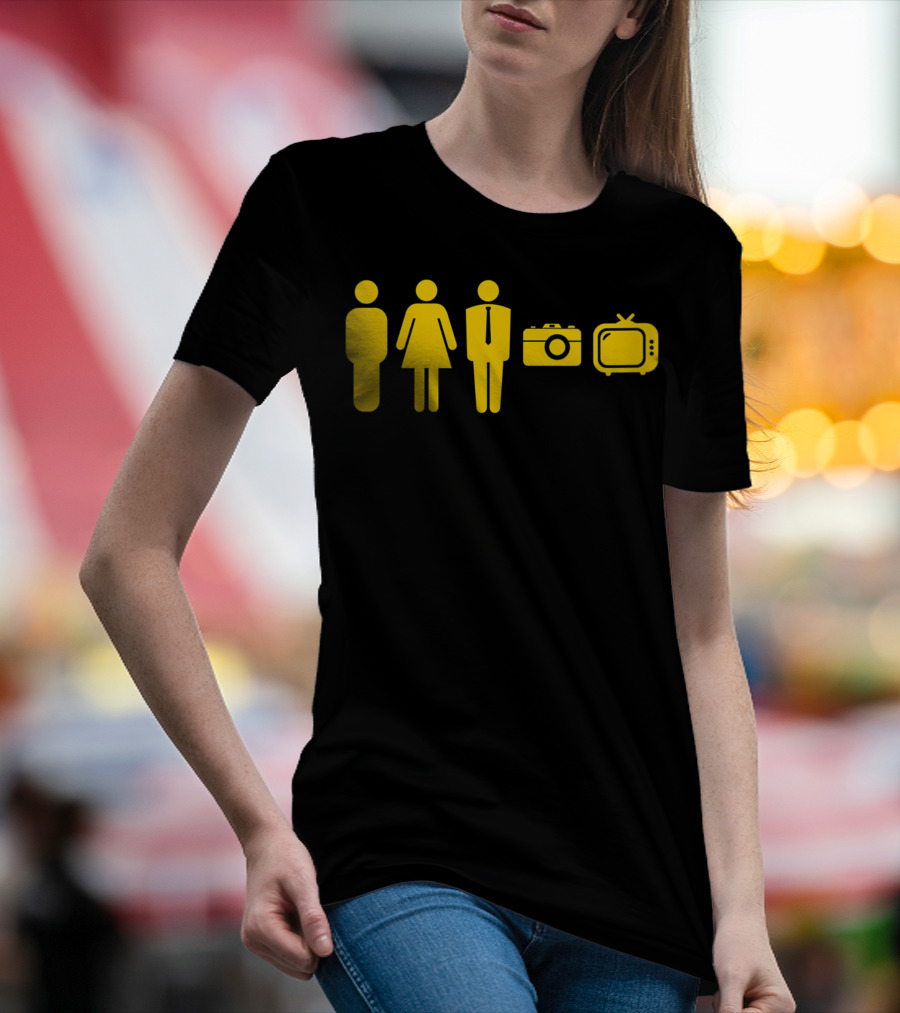 Person Woman Man Camera TV Icons T-Shirt