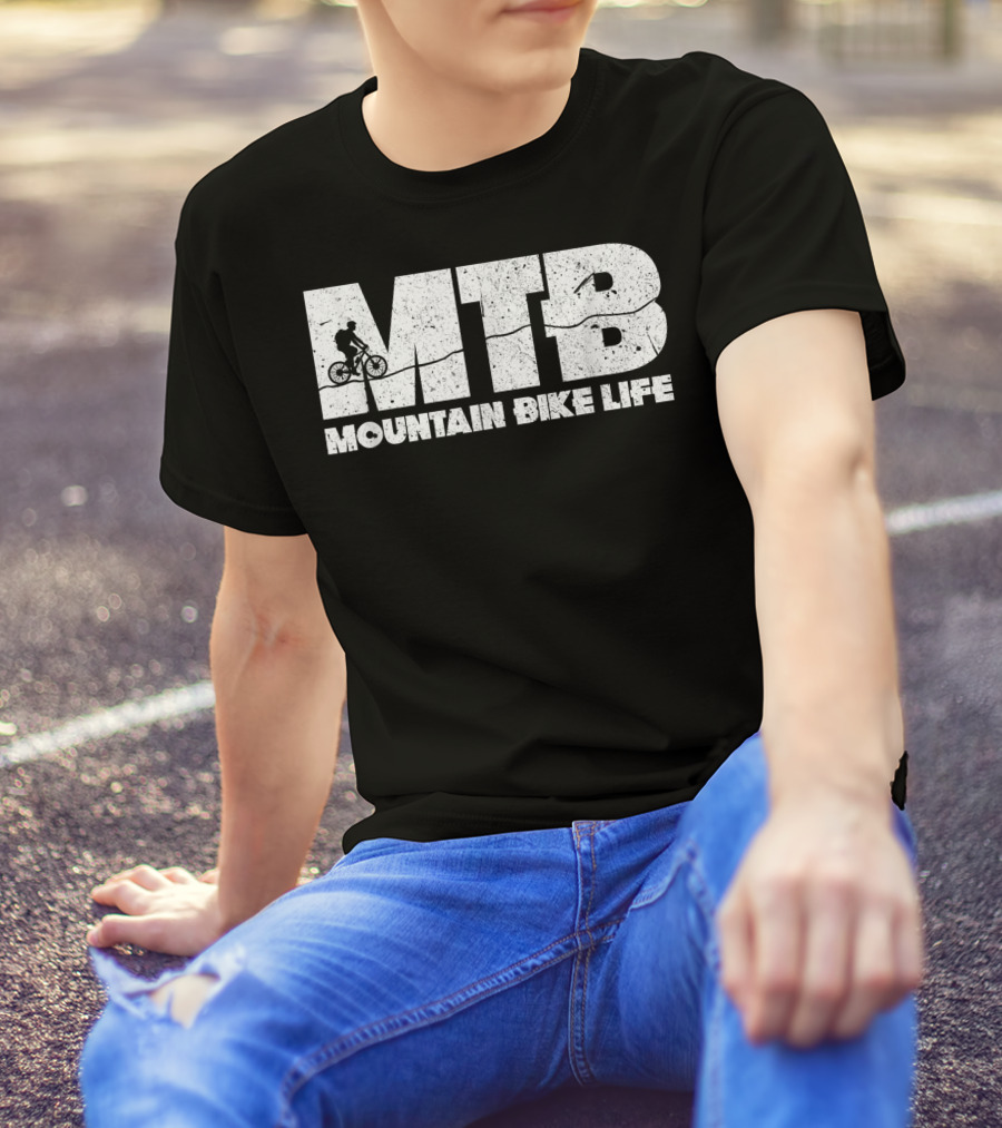 MTB Mountain Bike Life Biking Cycling Cyclists Bikers T-Shirt