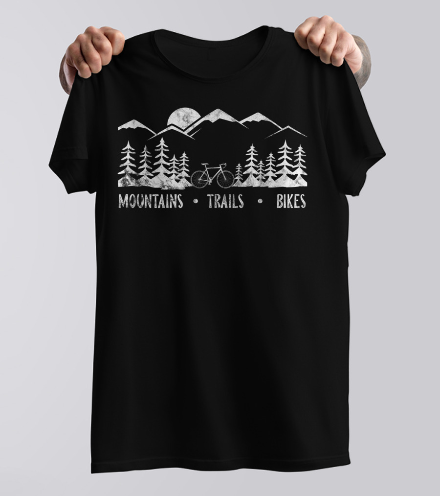 Mountains Trails Bikes Cycling MTB Mountain Bike Adventure T-Shirt