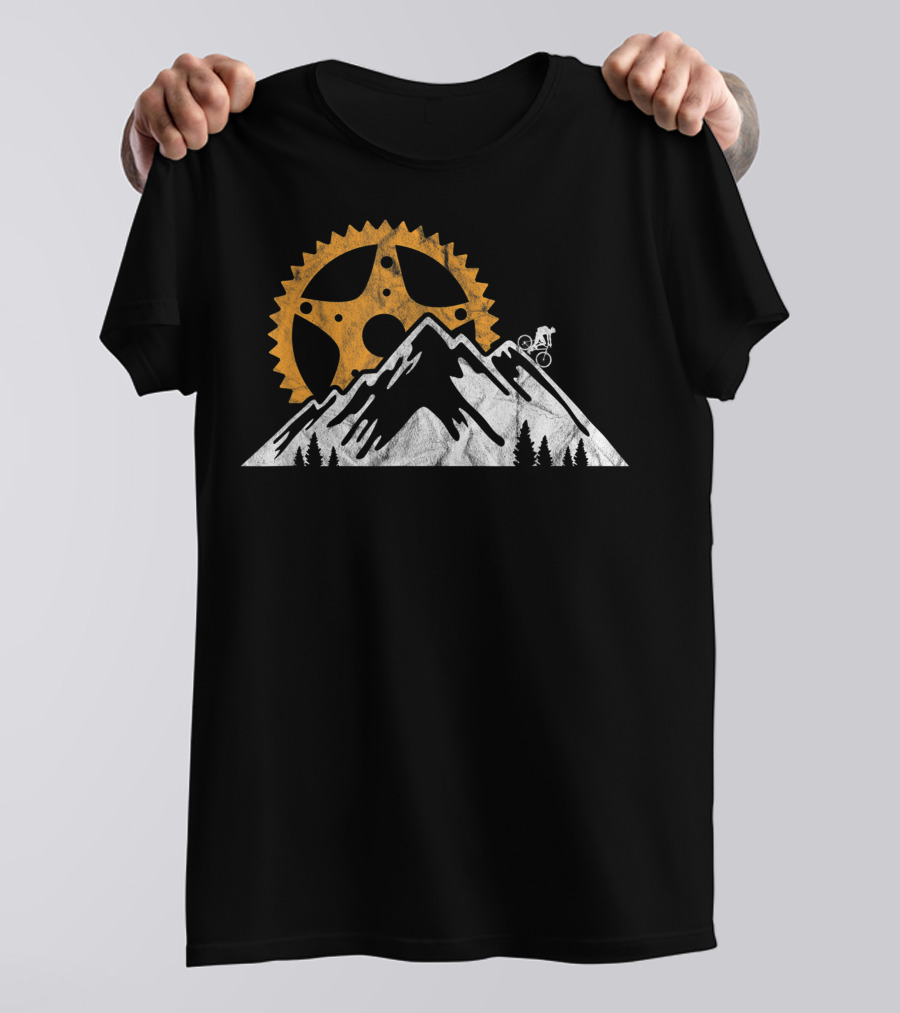 Mountain Bike Cycling Bicycle Gear And Downhill Adventure Biking T-Shirt