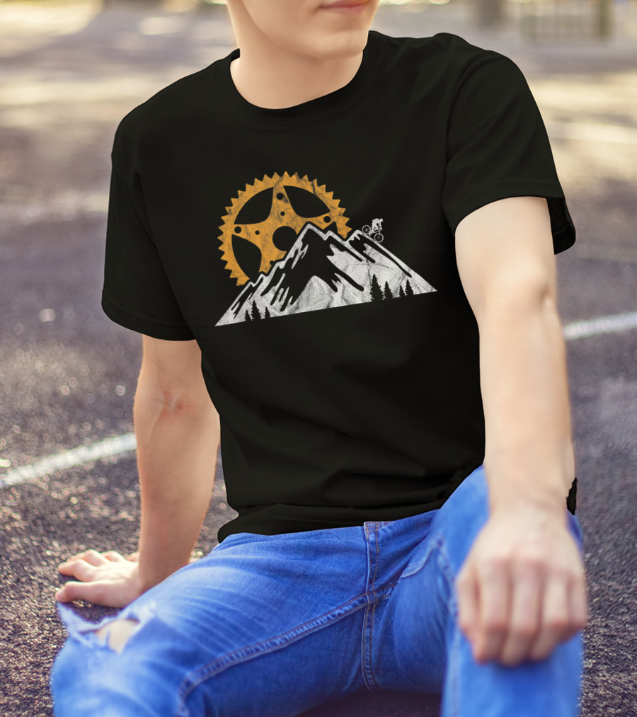 Mountain Bike Cycling Bicycle Gear And Downhill Adventure Biking T-Shirt