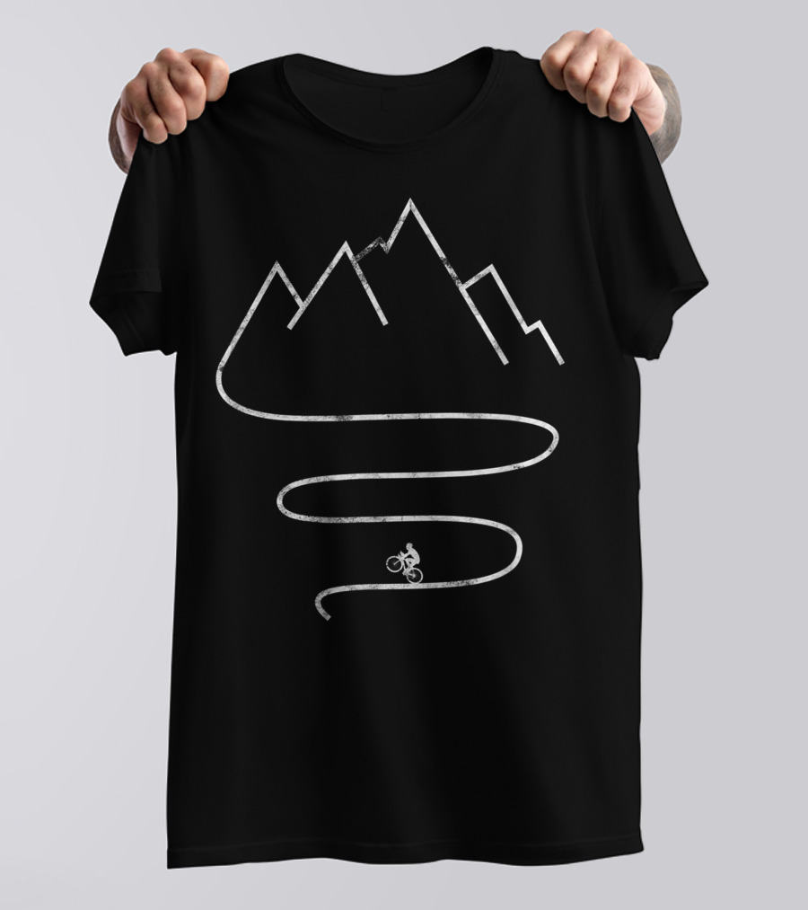 Mountain Bike Cycling Biker Path In The Mountains T-Shirt