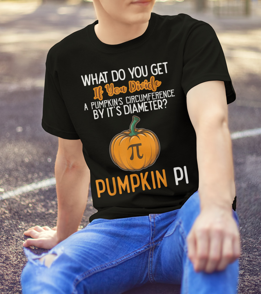 Funny Pumpkin Pi Math Teacher Halloween Costume Joke T-Shirt