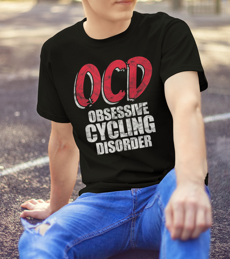 OCD Obsessive Cycling Disorder Funny Bike Cycling Biking Basic T-Shirt