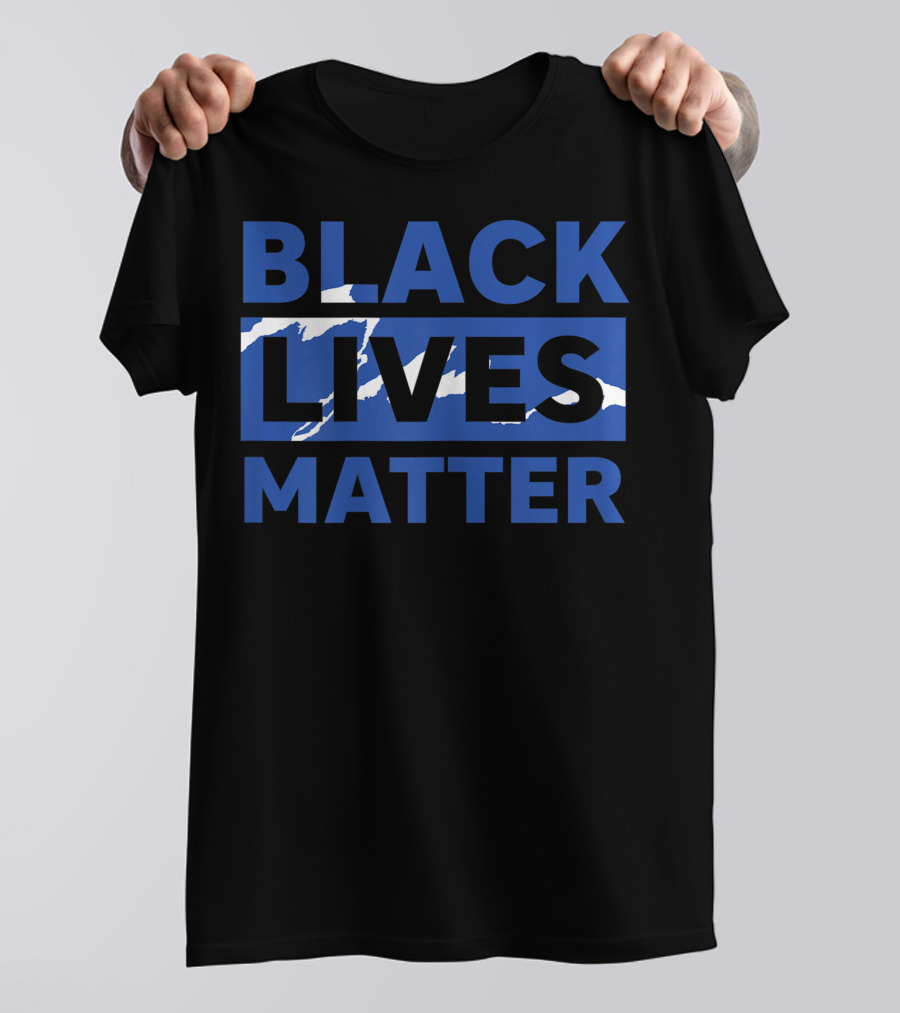 Black Lives Matter Blue White Wave Foamposite One Best T-Shirt