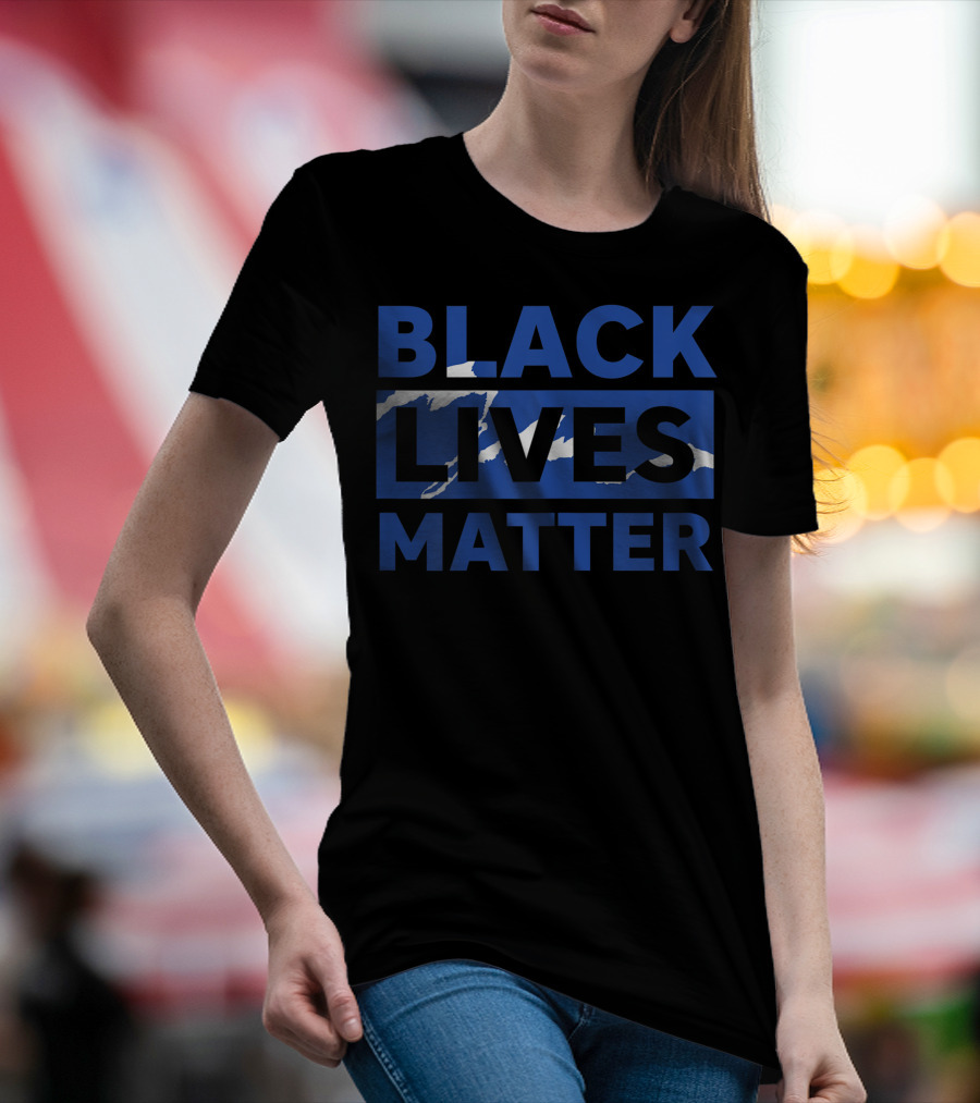 Black Lives Matter Blue White Wave Foamposite One Best T-Shirt