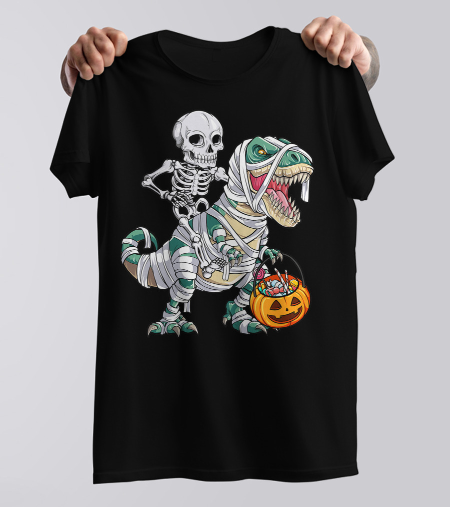 Skeleton Mummy Dinosaur Rex Halloween Best T-Shirt