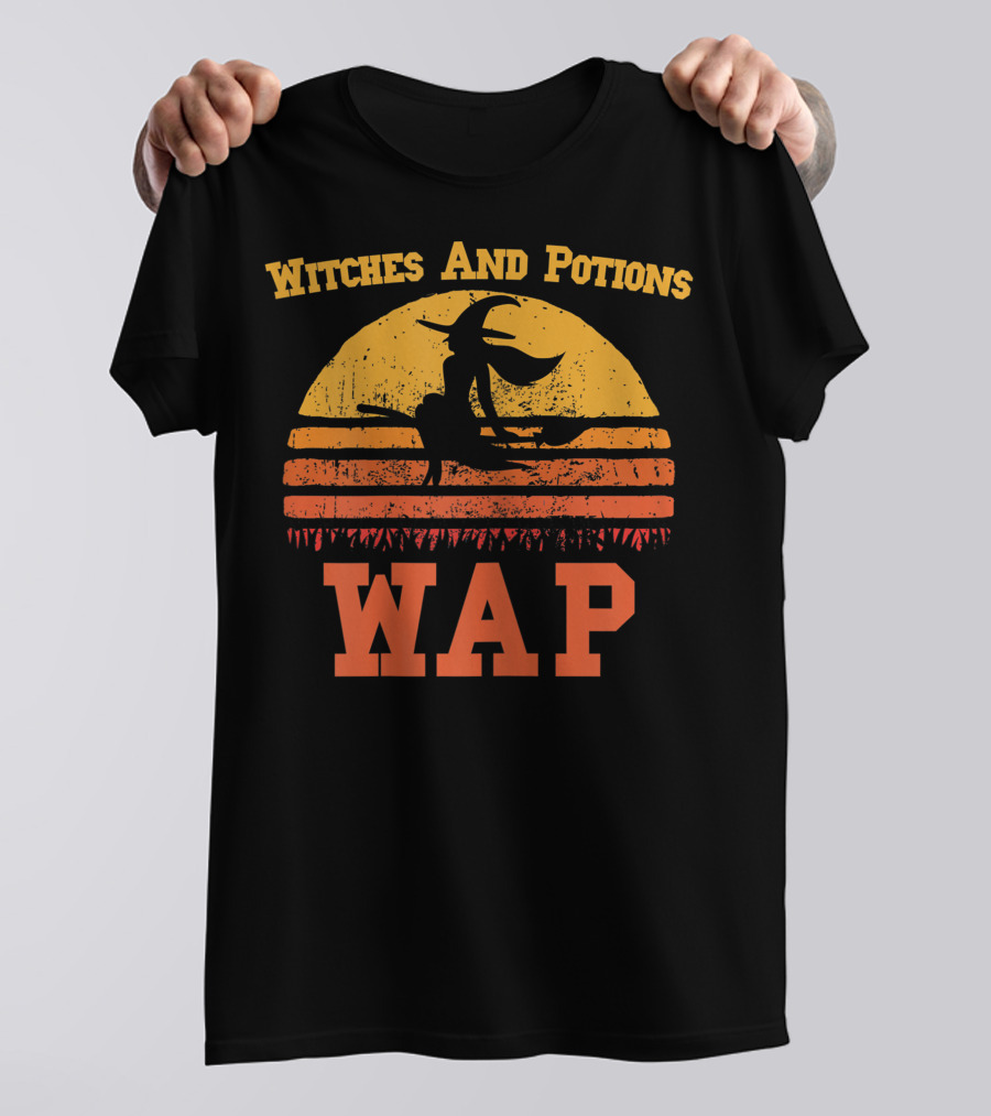 Wap Witches And Potions Retro Halloween T-Shirt