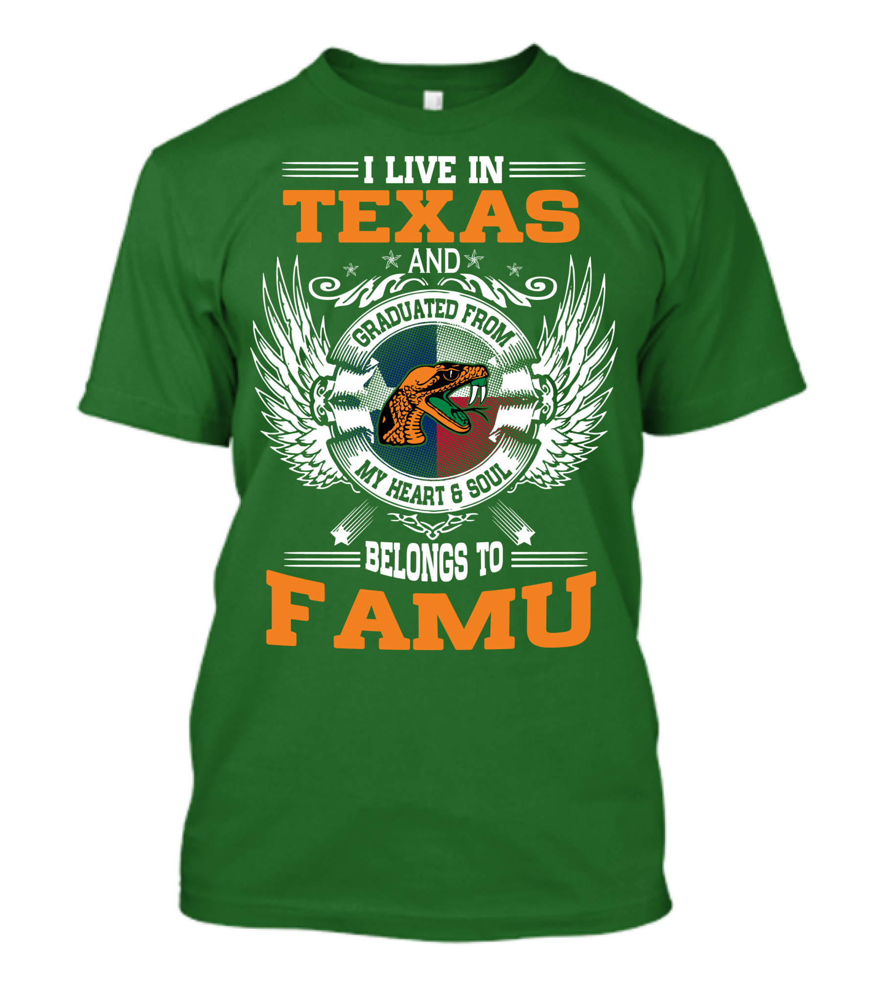 I Live In Texas And Graduated From My Heart And Soul Belongs To FAMU T-Shirt