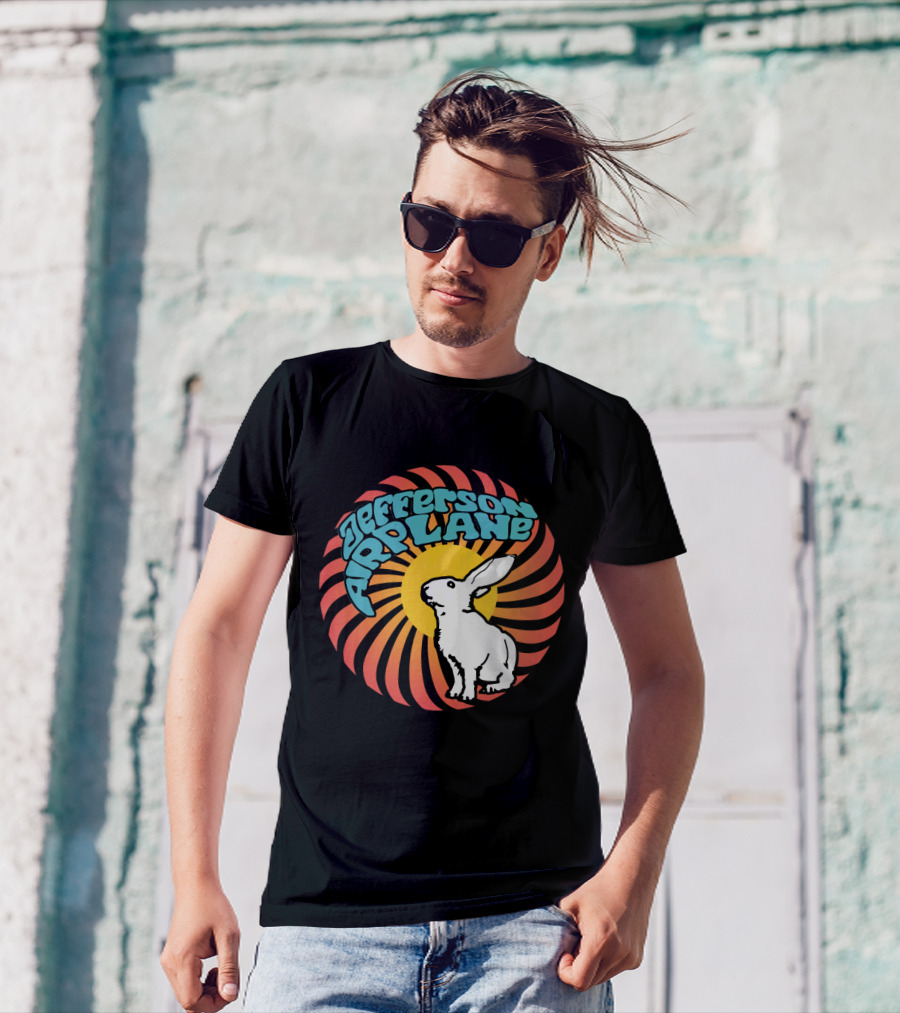 Jefferson Airplane Psychedelic Rabbit Swirl T-Shirt