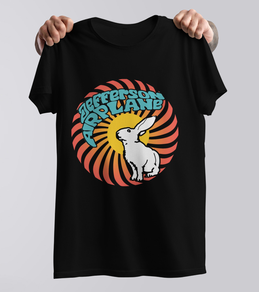 Jefferson Airplane Psychedelic Rabbit Swirl T-Shirt