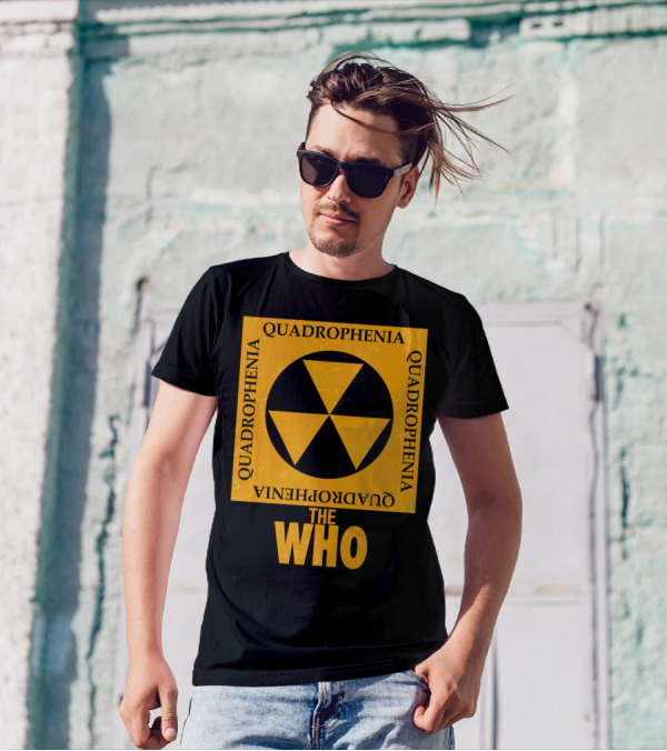 The Who Quadrophenia Yellow Radiation Symbol Square T-Shirt