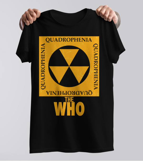 The Who Quadrophenia Yellow Radiation Symbol Square T-Shirt