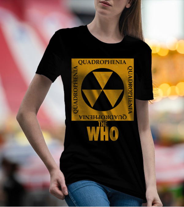 The Who Quadrophenia Yellow Radiation Symbol Square T-Shirt