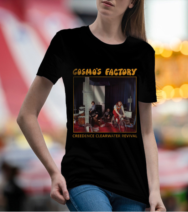 Creedence Clearwater Revival Cosmo's Factory Album 1970 Band Photo T-Shirt