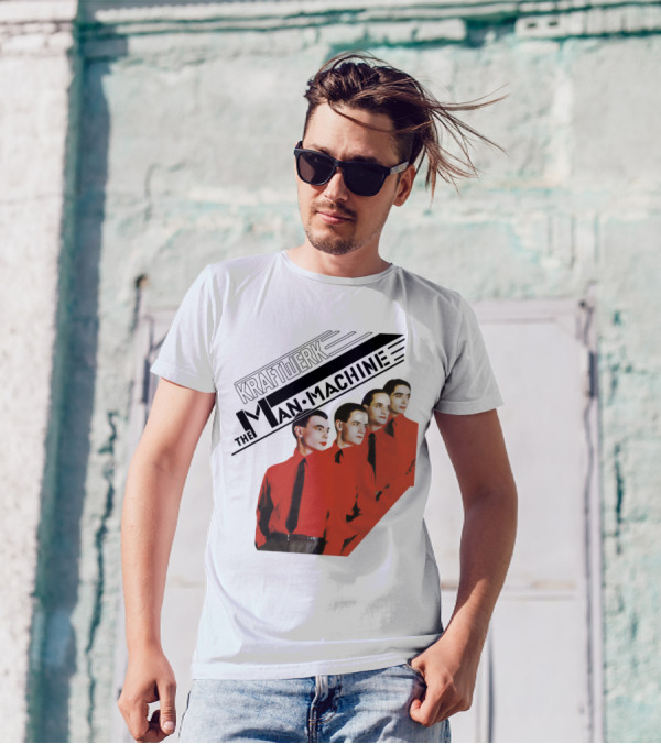 Kraftwerk The Man Machine Album Art Red Outfit Quartet T-Shirt