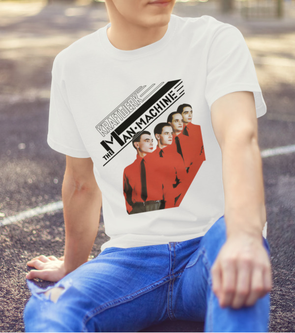 Kraftwerk The Man Machine Album Art Red Outfit Quartet T-Shirt