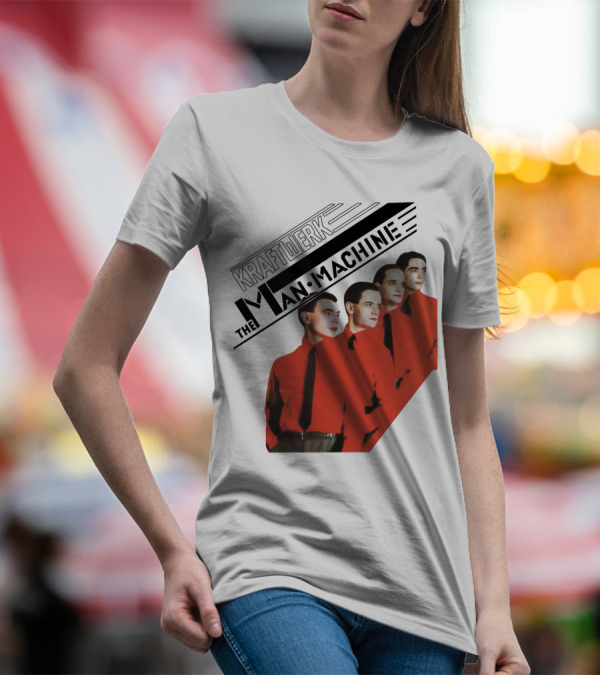 Kraftwerk The Man Machine Album Art Red Outfit Quartet T-Shirt