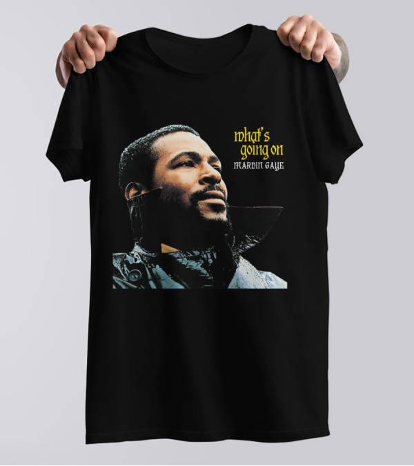 Marvin Gaye What's Going On Album Cover 1971 Vintage Look T-Shirt