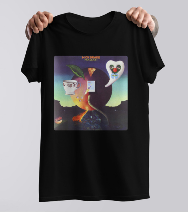 Nick Drake Pink Moon Album Cover Imagery Cup Heart Leaf Painting T-Shirt
