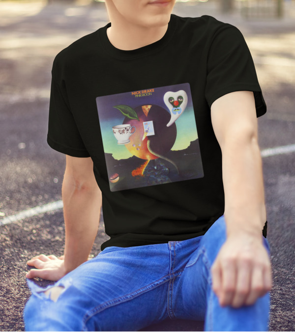 Nick Drake Pink Moon Album Cover Imagery Cup Heart Leaf Painting T-Shirt