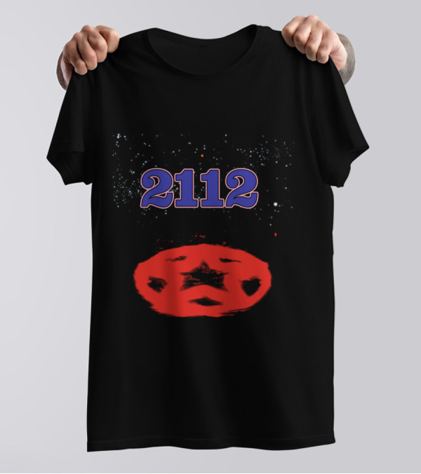 Rush 2112 Star Symbol With Cosmic Background T-Shirt