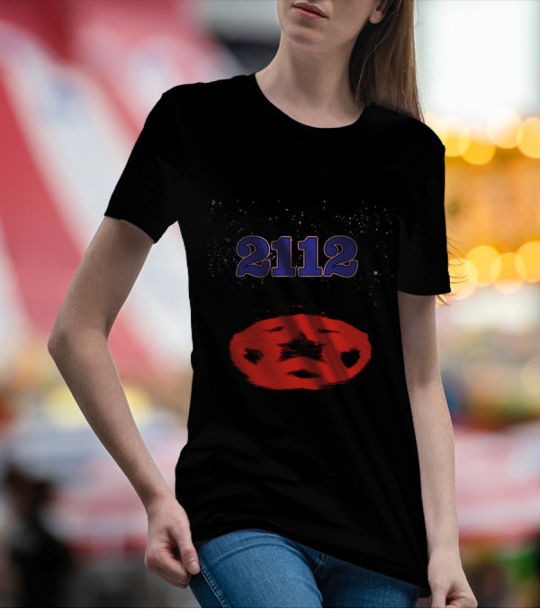 Rush 2112 Star Symbol With Cosmic Background T-Shirt