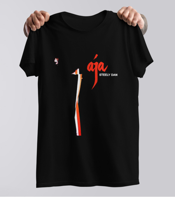 Steely Dan Aja Album Cover Red And White Abstract T-Shirt