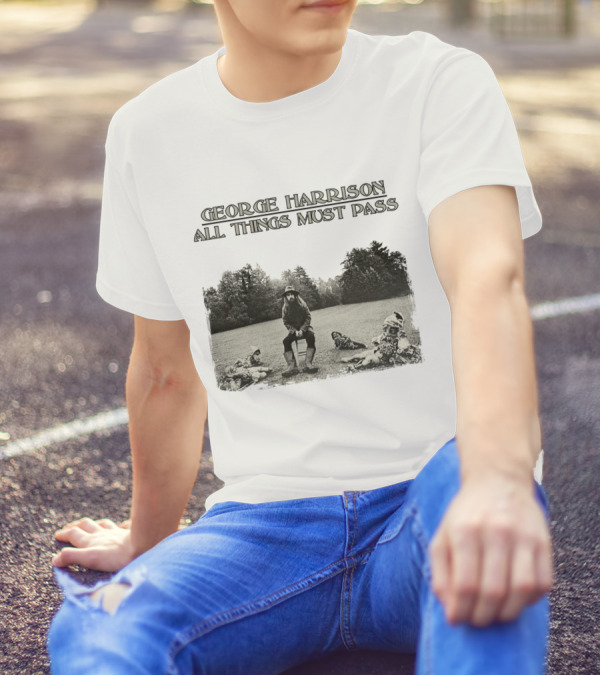George Harrison All Things Must Pass 1970 Album Cover Image T-Shirt