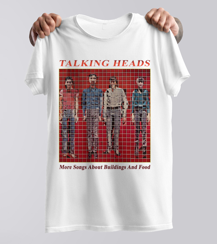 TALKING HEADS More Songs About Buildings And Food Album Cover With Grid T-Shirt