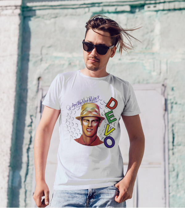 Are We Not Men? DEVO Retro Style Hat T-Shirt