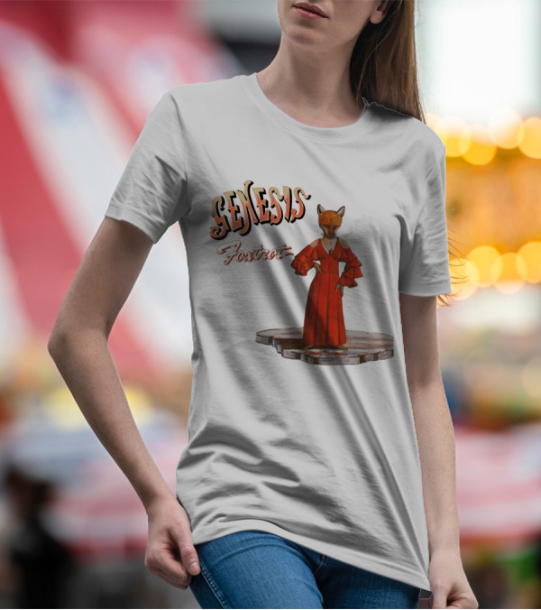 GENESIS Foxtrot Fox Figure In Red Dress T-Shirt