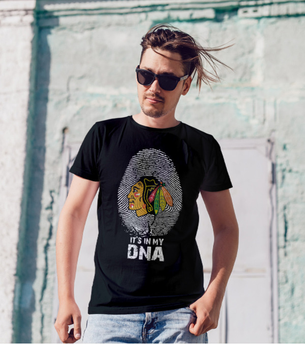Chicago Blackhawks It's In My DNA Fingerprint T-Shirt