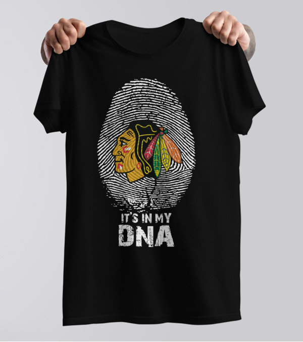 Chicago Blackhawks It's In My DNA Fingerprint T-Shirt