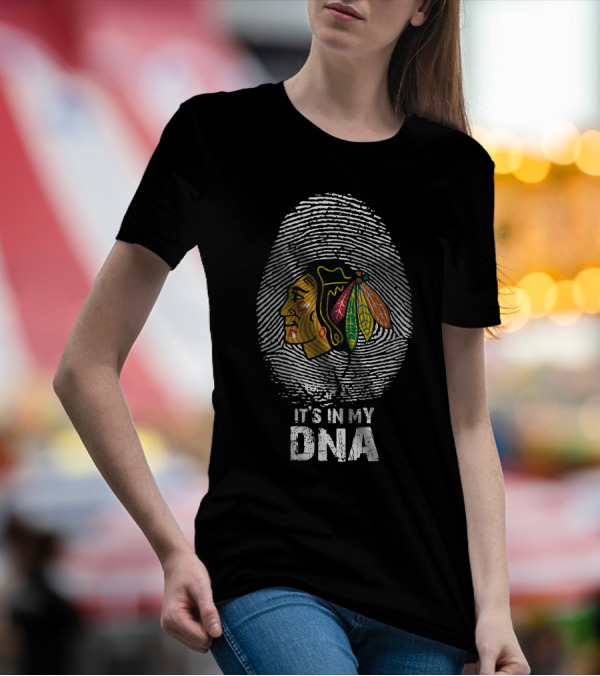 Chicago Blackhawks It's In My DNA Fingerprint T-Shirt