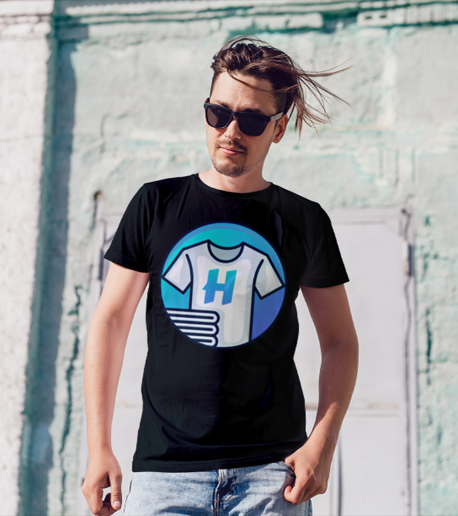 Hafrito H Logo On Shirt With Folded Laundry T-Shirt